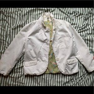 vintage fitted coat with a flower print inside